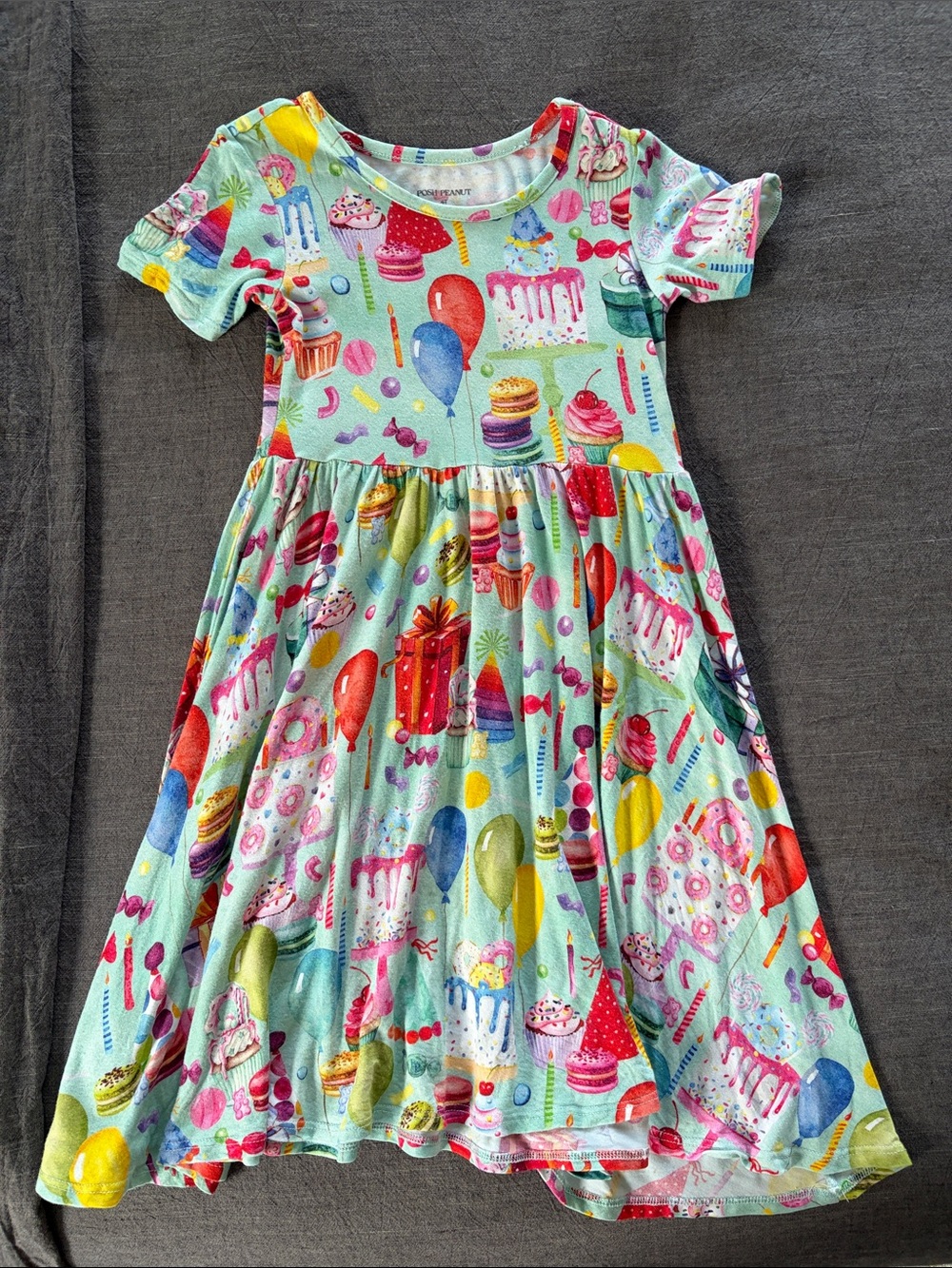 Posh Peanut Birthday Print Twirl Dress